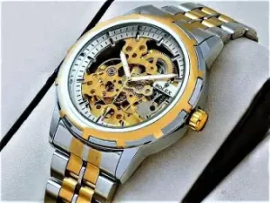 Two Tone Fully Skeleton Royal Class Watch