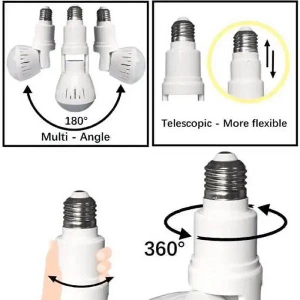 WiFi Flexible Light Bulb Camera 1080P HD