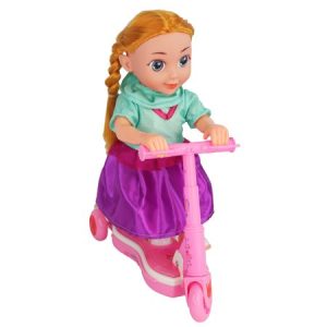 Big Doll With Sport Scooter Rotatable & Lights