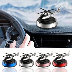 Car Fragrance Solar Powered Helicopter Air Freshener Diffuser Ornament