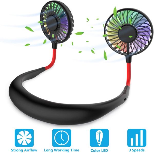 Neck Fan With L. E. D Multi Light