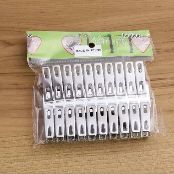 Pack of 20 Stainless Steel Clothes Clips