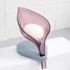Suction Crystal Leaf Soap Tray