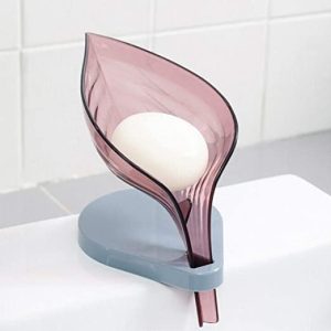 Suction Crystal Leaf Soap Tray