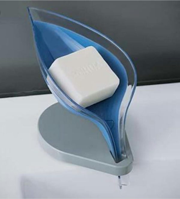 Suction Crystal Leaf Soap Tray