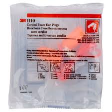 3M 1110 Corded Foam Ear Plugs