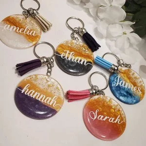 Resin Keychain with Name