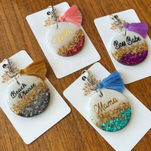 Resin Keychain with Name