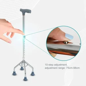 Adjustable Walking Stick 4 Legs Lifecare