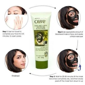 Olive Whitening Facial Black Charcoal Mask