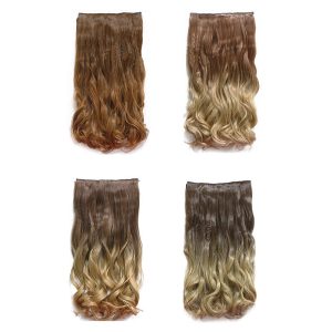 Ombre Color Curly Dip Dye Synthetic Wigs