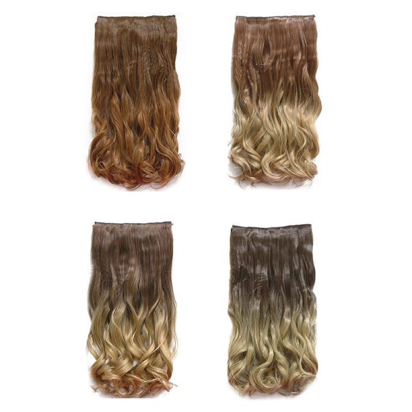 Ombre Color Curly Dip Dye Synthetic Wigs