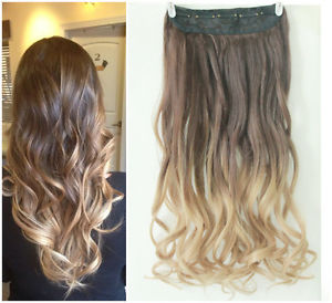 Ombre Color Curly Dip Dye Synthetic Wigs