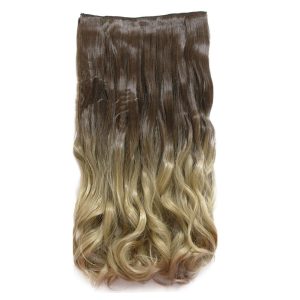 Ombre Color Curly Dip Dye Synthetic Wigs