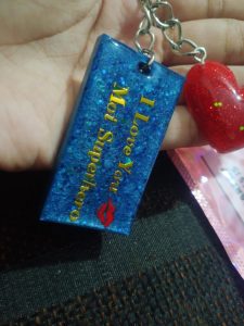 Glitter Resin Customize Name Keychains