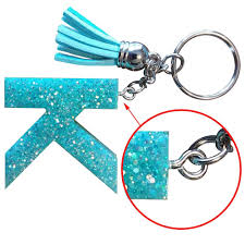 Metal Eye-Screw Hooks Small Resin Keychain
