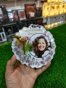 Resin Plate with Customized Name Pic 5Inch