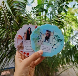 Resin Plate with Customized Name Pic 5Inch
