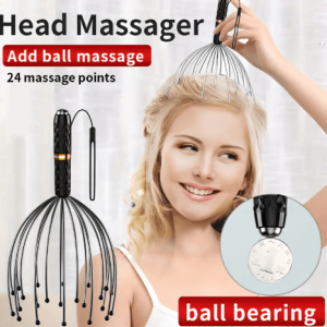 24 Claws Metal Head Massager – 360° Rollers