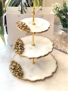 3 Tier Resin Cake Stand