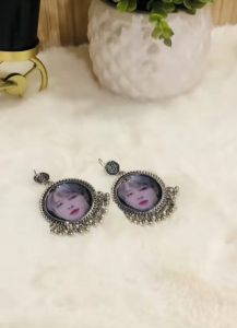 BTS Resin Art Earring And Neckless