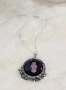 BTS Resin Art Earring And Neckless