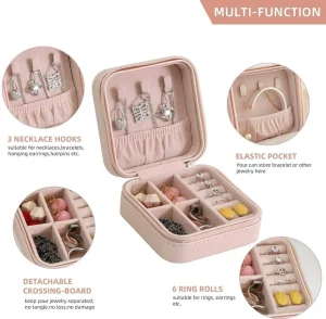Double Layer Leather Jewelry Organizer Box
