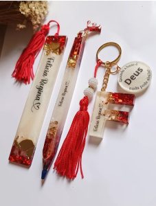 Keychain Alphabet Pan Bookmark ,Resin Custom Nama