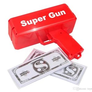 Money Gun Cash Toy with 100 Fake Bills