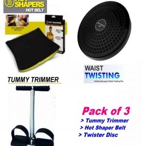 Pack Deal Of 3 Tummy Trimmer Double Spring ,Twister ,Hot Belt