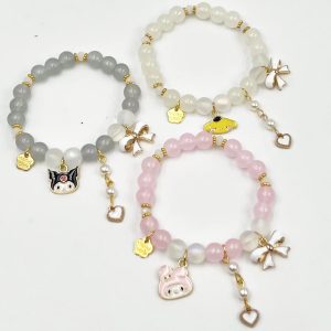 Pack of 3 Butterfly Bracelet Crystal Beads
