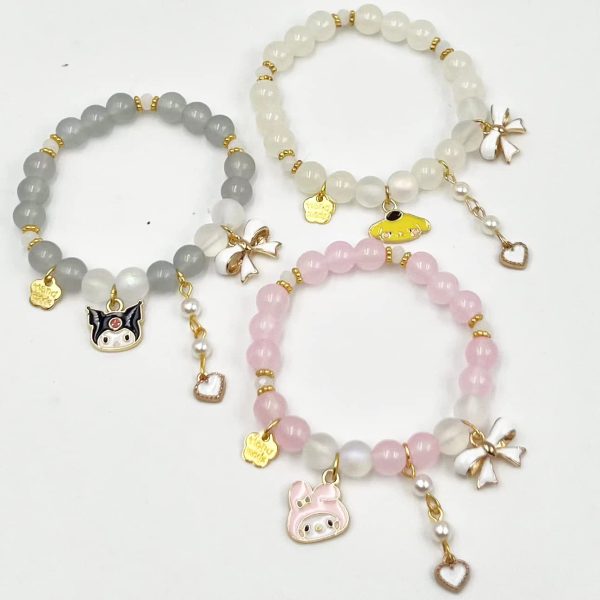 Pack of 3 Butterfly Bracelet Crystal Beads