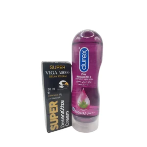 Super Viga Delay Cream With Durex Anal Lubricant Deal 1