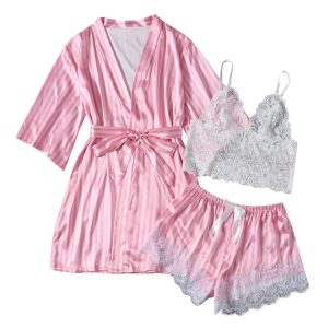 Buy the Best Quality Lace Trim 3-Pcs Short Pajama Set in Pakistan at DayShop.pk. Most Affordable Price With Fast Shipping in All Over Pakistan