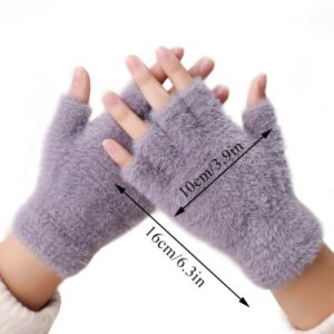 Soft Plush Fingerless Gloves Multicolor