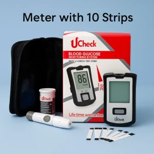 Buy the Best Quality Ucheck Blood Glucose Test Meter Kit with 10 Free Strips in Pakistan at DayShop.pk. Most Affordable Price With Fast Shipping in All Over Pakistan (2)