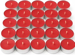 16 Pack Red Tea Light Candles