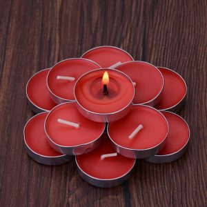 16 Pack Red Tea Light Candles