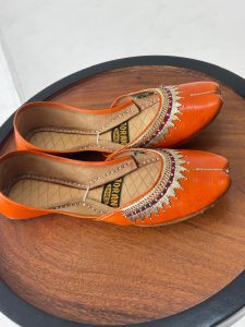 Orange Khussa for Girls