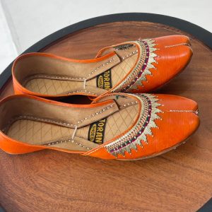 Orange Khussa for Girls