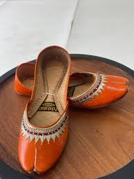 Orange Khussa for Girls