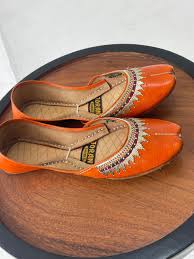 Khussa for Girl is the Perfect Choice for Occasion Orange Khussa for Girls