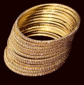 Rhinestone Studded Bangles