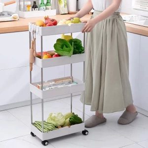 4 Layer Storage Cart With Rolling Wheels