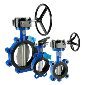Butterfly valve gaer operated