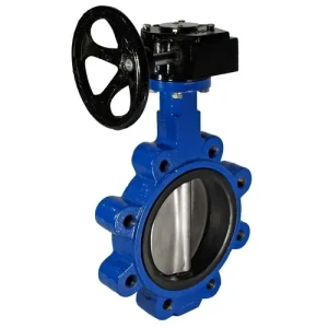 Butterfly valve gaer operated