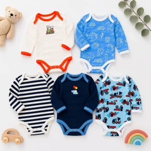 Pack of 5 Bodysuits Long Sleeve