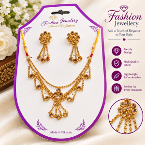 Buy the Best Quality Golden Floral Jewelry Set New Design in Pakistan at DayShop.pk. Most Affordable Price With Fast Shipping in All Over Pakistan