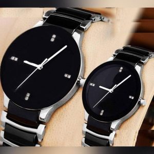 Buy the Best Quality Pack of 2 Premium Silver Black Couple watch in Pakistan at DayShop.pk. Most Affordable Price With Fast Shipping in All Over Pakistan