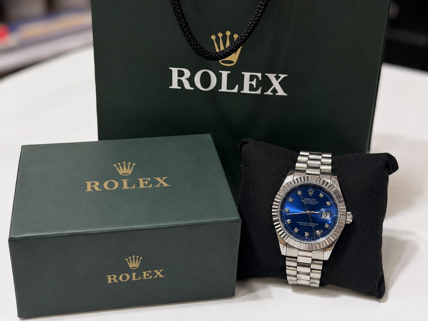 Rolex Datejust dial fluted bezel Jubilee